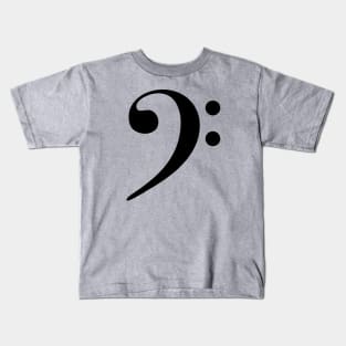 Bass Clef Black Kids T-Shirt